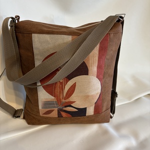 Barna, modern mintás 2 in 1 táska, Táska & Tok, Hátizsák, Hátizsák, , MESKA