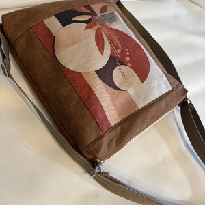 Barna, modern mintás 2 in 1 táska - táska & tok - hátizsák - hátizsák - Meska.hu