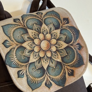 hátitáska mandalával - táska & tok - hátizsák - kishátizsák - Meska.hu