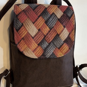 hátitáska �szövéssel, Táska & Tok, Hátizsák, Kishátizsák, Varrás, Zsugorka, MESKA