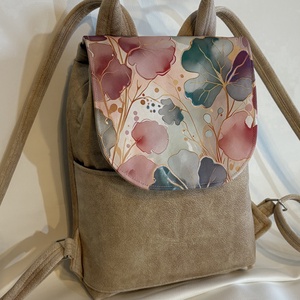 hátitáska levélvarázslattal, Táska & Tok, Hátizsák, Kishátizsák, Varrás, Zsugorka, MESKA