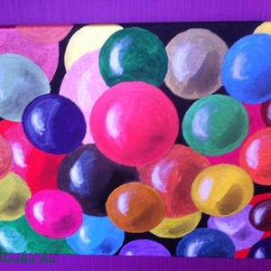 Bubles Modern festmény Art deco stílusban (40x50 cm) - Meska.hu