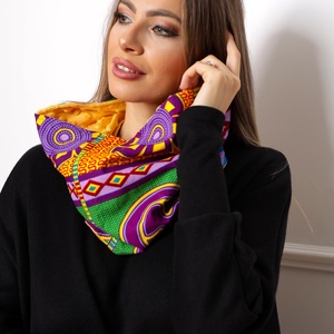 Lila Adinkra csősál - ruha & divat - sál, sapka, kendő - sál - Meska.hu