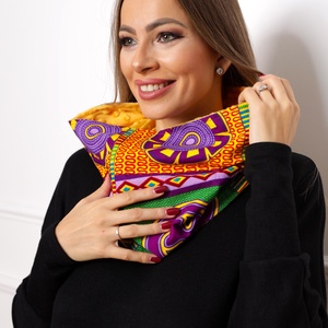 Lila Adinkra csősál - ruha & divat - sál, sapka, kendő - sál - Meska.hu