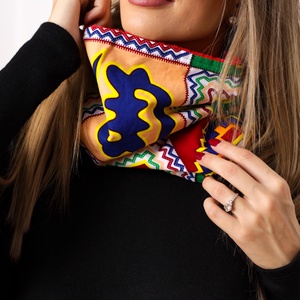 Kék Adinkra csősál - Meska.hu