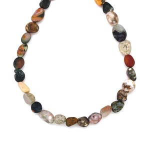 Jáspis óceán matt pebble 6-10mm � ékszerkészítő alapanyag (füzér), Kellékek & szerszámok, Ásvány alapanyag, Ásványfüzér, , MESKA