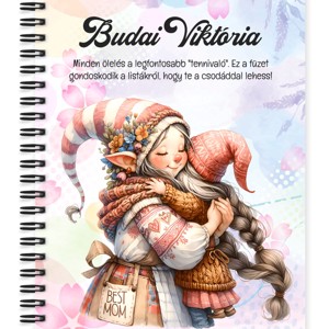 Személyre szabható - Cuki Anya manó és manócskája mintás A6-os füzet, Otthon & Életmód, Papír, írószer, Jegyzetfüzet & Napló, , MESKA