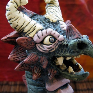 Füstölőtartó kerámia sárkány -  - Meska.hu