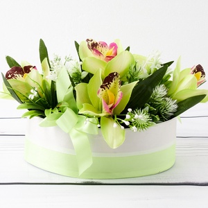 Orchideás virágdoboz  - esküvő - dekoráció - asztaldísz - Meska.hu