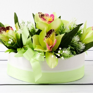 Orchideás virágdoboz  - esküvő - dekoráció - asztaldísz - Meska.hu