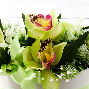 Orchideás virágdoboz  - esküvő - dekoráció - asztaldísz - Meska.hu