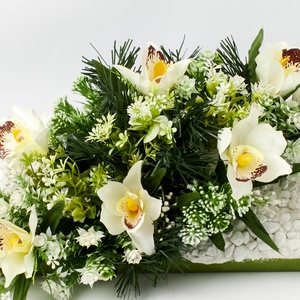Orchideás temetői dísz - otthon & életmód - dekoráció - virágdísz és tartó - koszorú - Meska.hu