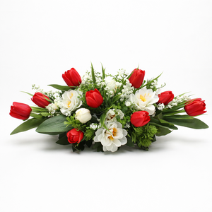  Piros–Fehér Elegancia , Otthon & Életmód, Dekoráció, Asztal és polc dekoráció, Asztaldísz, Virágkötés, ? Piros–Fehér Elegancia – Stílusos Asztaldísz 
Varázsold különlegessé otthonod hangulatát ezzel az ..., MESKA