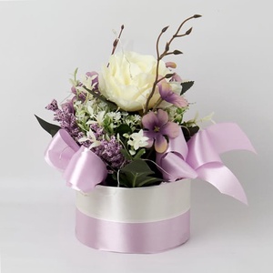 Pasztell rózsás virágbox � romantikus virágkompozíció elegáns ajándéknak - otthon & életmód - dekoráció - asztal és polc dekoráció - asztaldísz - Meska.hu