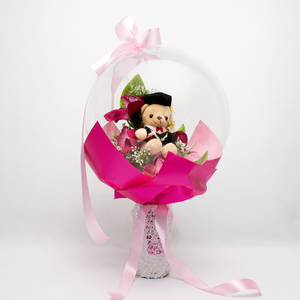 Ballagási macis ballonos csokor �  különleges ballagási ajándék, diplomaosztó ajándék - otthon & életmód - virágdekoráció - virágok - virágcsokor - Meska.hu