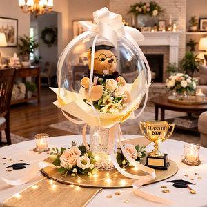 Ballagási macis ballonos csokor �  különleges ballagási ajándék, diplomaosztó ajándék - Meska.hu