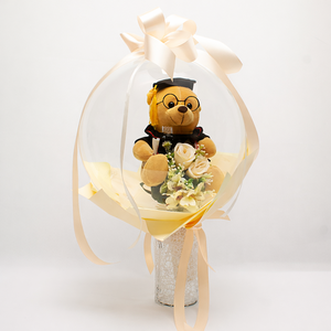 Ballagási macis ballonos csokor �  különleges ballagási ajándék, diplomaosztó ajándék - otthon & életmód - virágdekoráció - virágok - virágcsokor - Meska.hu