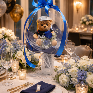 Ballagási macis ballonos csokor �  különleges ballagási ajándék, diplomaosztó ajándék - otthon & életmód - virágdekoráció - virágok - virágcsokor - Meska.hu