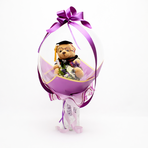 Ballagási macis ballonos csokor �  különleges ballagási ajándék, diplomaosztó ajándék - otthon & életmód - virágdekoráció - virágok - virágcsokor - Meska.hu