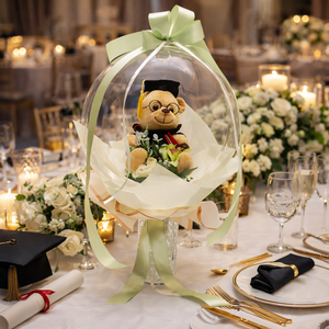 Ballagási macis ballonos csokor �  különleges ballagási ajándék, diplomaosztó ajándék - otthon & életmód - virágdekoráció - virágok - virágcsokor - Meska.hu