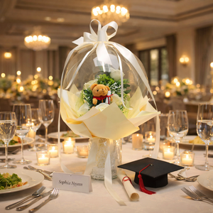 Ballagási macis ballonos csokor �  különleges ballagási ajándék, diplomaosztó ajándék - otthon & életmód - virágdekoráció - virágok - virágcsokor - Meska.hu