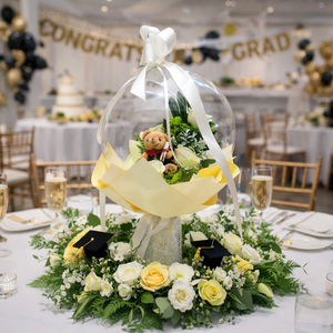 Ballagási macis ballonos csokor �  különleges ballagási ajándék, diplomaosztó ajándék - otthon & életmód - virágdekoráció - virágok - virágcsokor - Meska.hu