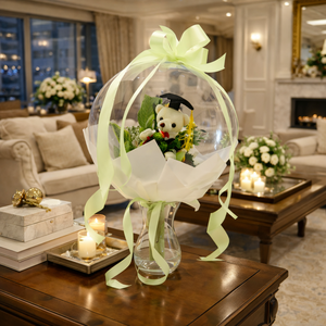 Ballagási macis ballonos csokor �  különleges ballagási ajándék, diplomaosztó ajándék - otthon & életmód - virágdekoráció - virágok - virágcsokor - Meska.hu