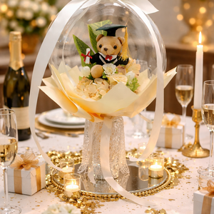 Ballagási macis ballonos csokor �  különleges ballagási ajándék, diplomaosztó ajándék - otthon & életmód - virágdekoráció - virágok - virágcsokor - Meska.hu