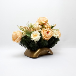 Barack�krém sírdísz kegyeletteljes megemlékezéshez - otthon & életmód - vallás - temetkezési tárgy - sírdísz, kegyeleti dísz - Meska.hu