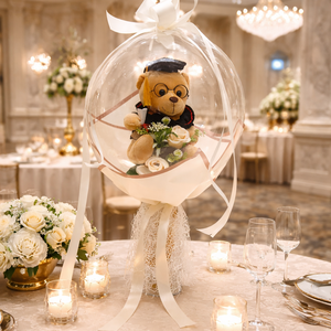 Ballagási macis ballonos csokor �  különleges ballagási ajándék, diplomaosztó ajándék - otthon & életmód - virágdekoráció - virágok - virágcsokor - Meska.hu