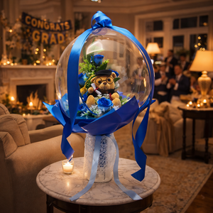 Ballagási macis ballonos csokor �  különleges ballagási ajándék, diplomaosztó ajándék - otthon & életmód - virágdekoráció - virágok - virágcsokor - Meska.hu