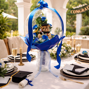 Ballagási macis ballonos csokor �  különleges ballagási ajándék, diplomaosztó ajándék - otthon & életmód - virágdekoráció - virágok - virágcsokor - Meska.hu