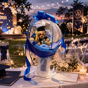 Ballagási macis ballonos csokor �  különleges ballagási ajándék, diplomaosztó ajándék - otthon & életmód - virágdekoráció - virágok - virágcsokor - Meska.hu