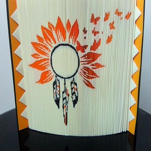 Napraforgó álomfogó - otthon & életmód - dekoráció - asztal és polc dekoráció - könyvszobor - Meska.hu