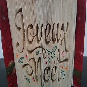 Joyeux Noel - otthon & életmód - dekoráció - asztal és polc dekoráció - könyvszobor - Meska.hu