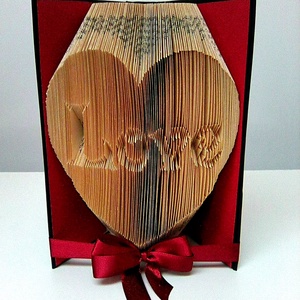 Szív LOVE felirattal - otthon & életmód - dekoráció - asztal és polc dekoráció - könyvszobor - Meska.hu