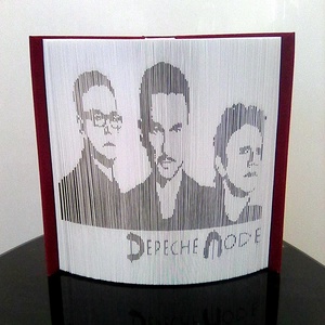 Depeche Mode, Otthon & Lakás, Dekoráció, Asztal és polc dekoráció, Könyvszobor, Újrahasznosított alapanyagból készült termékek, Papírművészet, MESKA