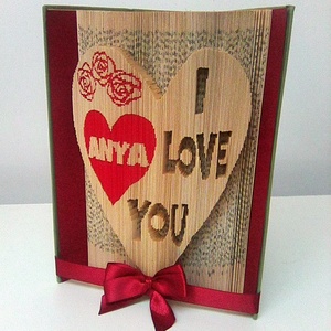  Anya I love You - otthon & életmód - dekoráció - asztal és polc dekoráció - könyvszobor - Meska.hu