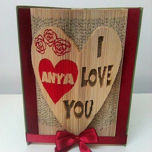  Anya I love You - otthon & életmód - dekoráció - asztal és polc dekoráció - könyvszobor - Meska.hu