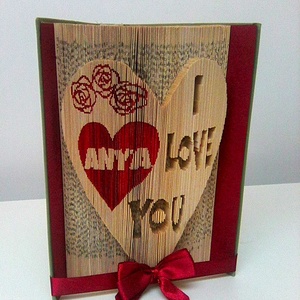  Anya I love You - otthon & életmód - dekoráció - asztal és polc dekoráció - könyvszobor - Meska.hu