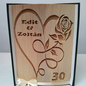 Szív és rózsa - Meska.hu