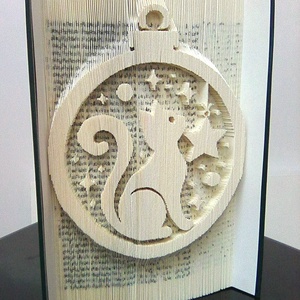 Macskás fadísz - otthon & életmód - dekoráció - asztal és polc dekoráció - könyvszobor - Meska.hu