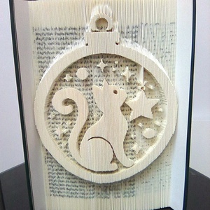 Macskás fadísz - otthon & életmód - dekoráció - asztal és polc dekoráció - könyvszobor - Meska.hu