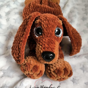 Tacskó alvópajtik, Játék & Sport, Plüssállat & Játékfigura, Kutya, Horgolás, MESKA