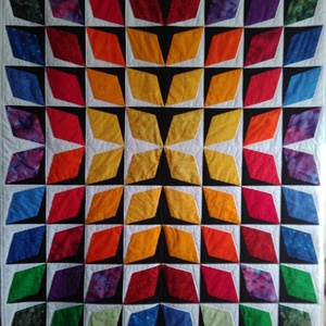 Patchwork takaró, rombusz - Meska.hu