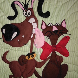 Gyerkőc falikép, kutya-macska barátság.  - otthon & életmód - lakástextil - Meska.hu