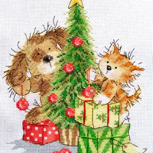 Kutya-cica karácsony - díszítsünk együtt! - Meska.hu