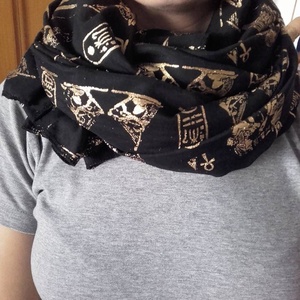 EGYIPTOMI nyomott mintás SÁL, VÁLL KENDŐ-KÉSZTERMÉK -  - Meska.hu