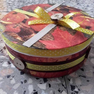 ŐSZI KINCSEK DOBOZA kerek doboz,tároló - otthon & lakás - dekoráció - díszdoboz - Meska.hu ŐSZI KINCSEK DOBOZA kerek doboz,tároló - otthon & lakás - dekoráció - díszdoboz - Meska.hu