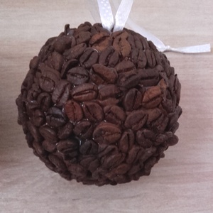 KÁVÉGÖMB, szemes kávés, dekoráció, falidísz RENDELHETŐ - otthon & életmód - dekoráció - fali és függő dekoráció - falra akasztható dekor - Meska.hu